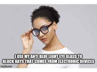 Anti blue light eye glass