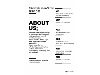 Adjoice Cleaning Services